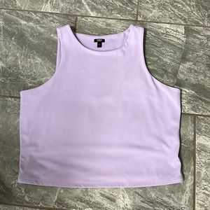 Express | lavender, cropped, bodycon tank top.